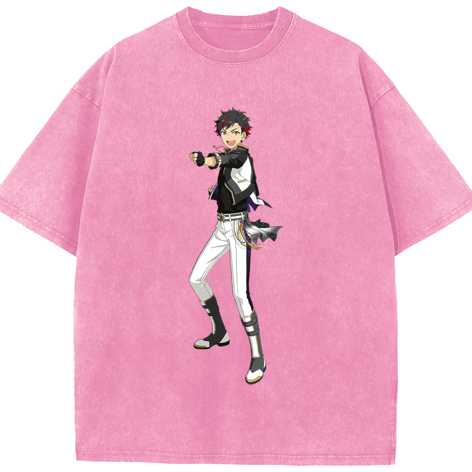 （画像用） あんさんぶるスターズ! Ensemble Stars 綿100% ヴィンテージ風 半袖Tシャツ（フロントプリント）